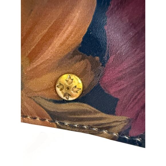 Patricia Nash Leather Drawstring Bucket Floral Backpack Purse Soft Lined Pockets - Picture 11 of 16